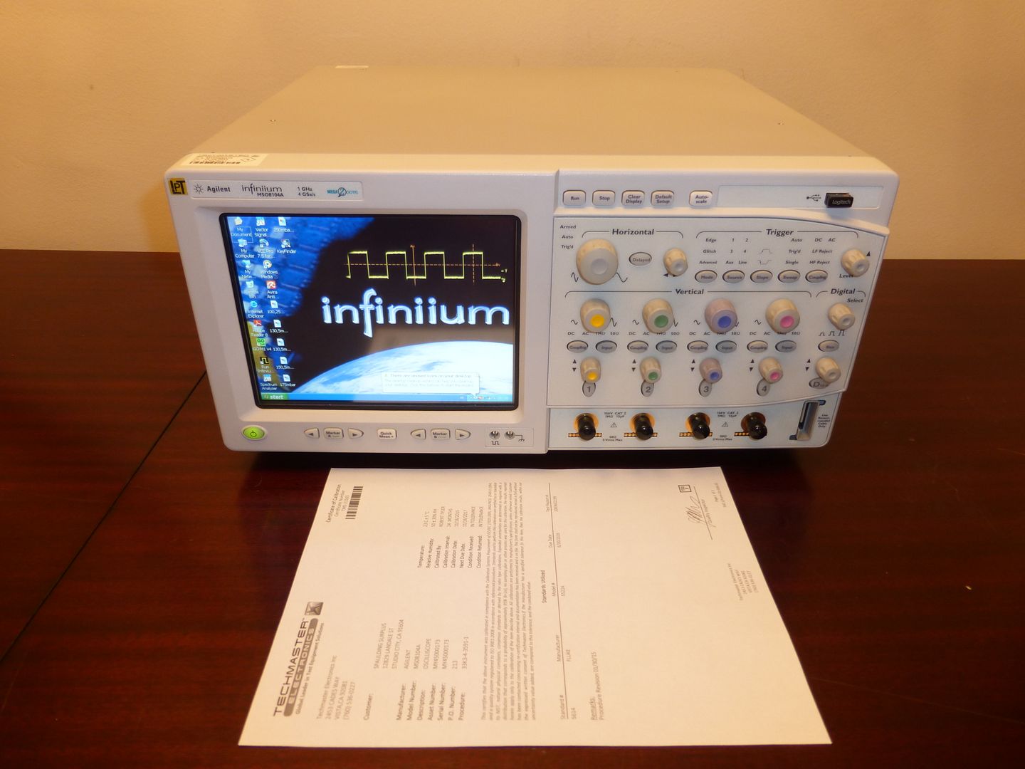 Agilent MSO8104A 1 GHz 4 Channel 4GSa/s Mixed Signal Oscilloscope ...